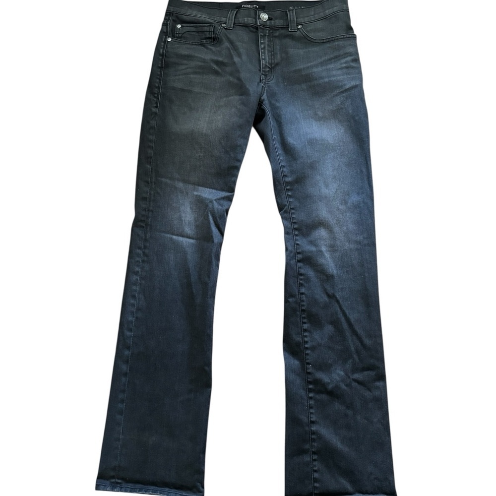 Fidelity Denim Men’s 50-11 Black Wash Jeans Sz 32X35 Straight Leg Revolver Cloud